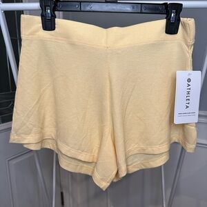 NWT Athleta Wind Down Sleep Short - Yellow